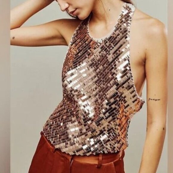 NWOT Free People Disco Fever Top - Picture 1 of 8